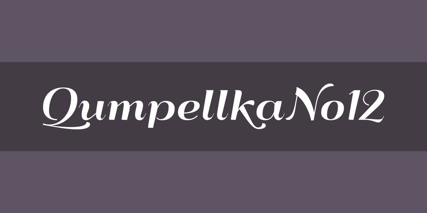 Пример шрифта QumpellkaNo12 Regular